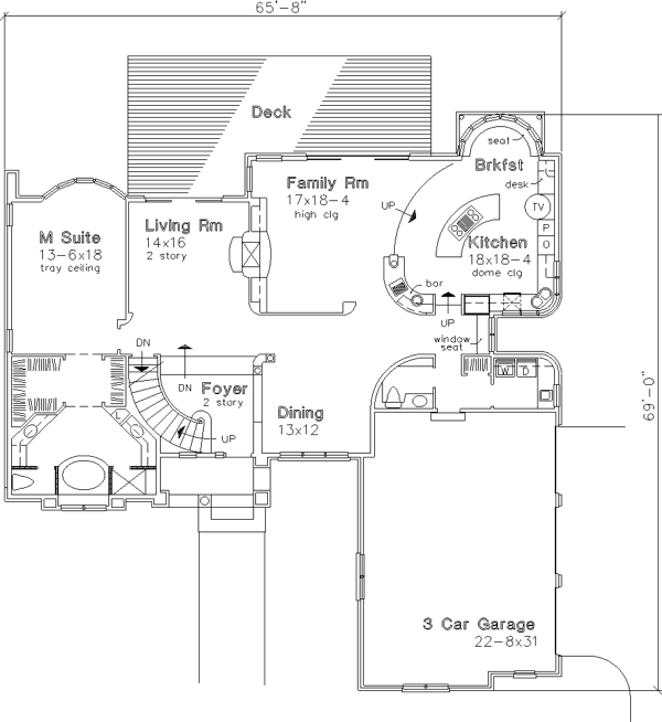 Modern House Plan With 4 Bedrooms And 3 5 Baths Plan 1649
